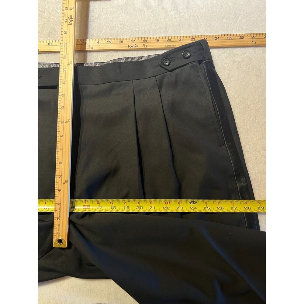 Valenti Uomo Mens 52R 46x32 Black Tuxedo 3 Button Formal Tux - Picture 14 of 16